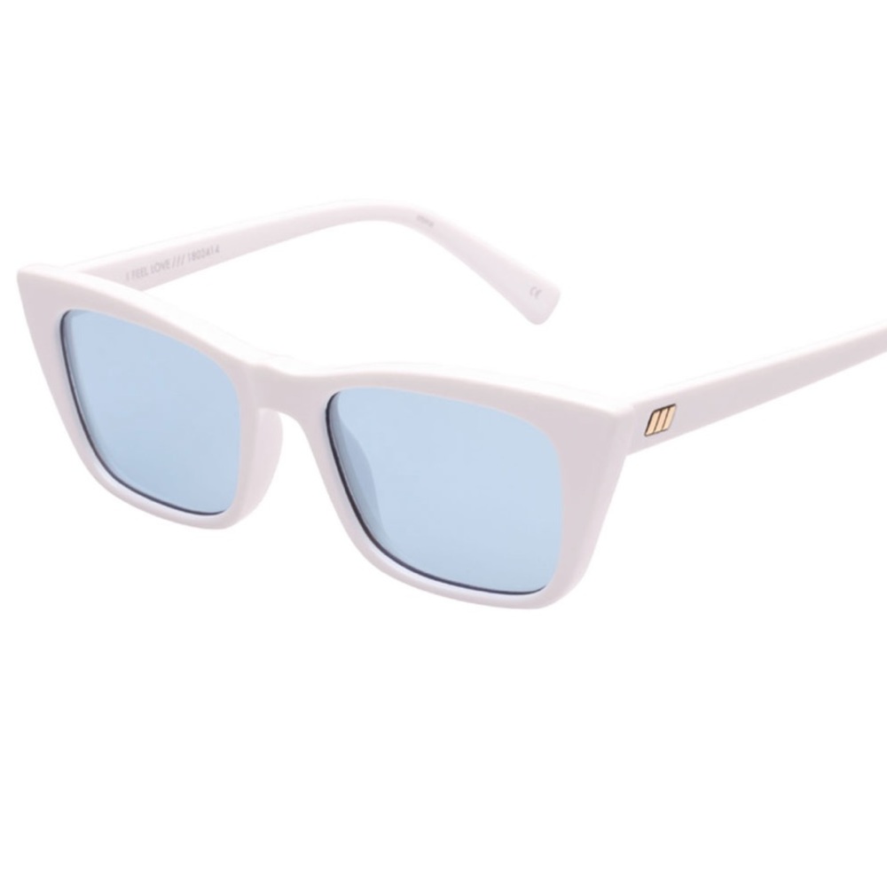 Le specs I feel love white cat eye
